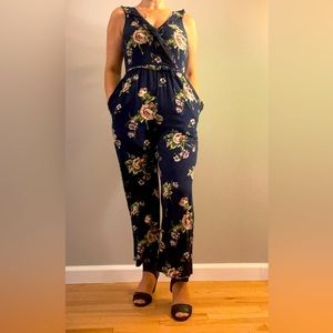 Floral Lightweight Flowing Romper Jumpsuit